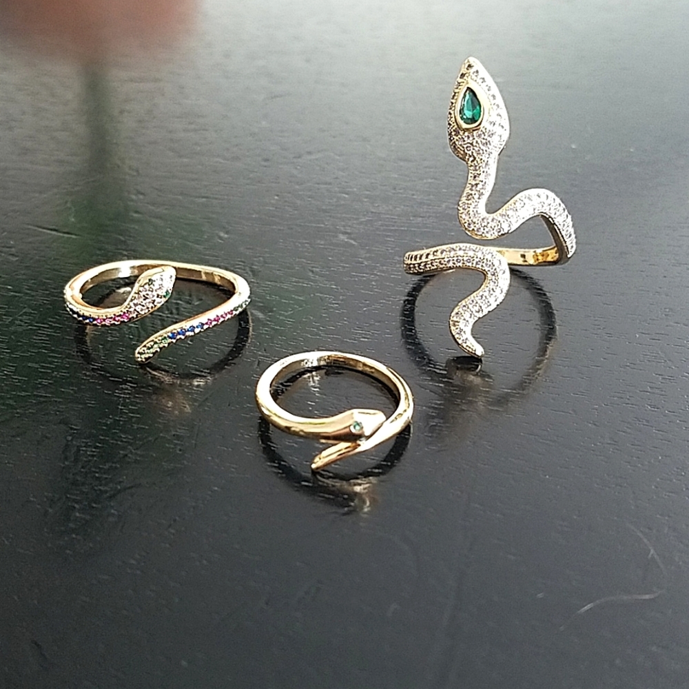 3 snake rings